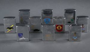 Samling af ældre Zippo lightere 10