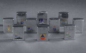 Samling af ældre Zippo lightere 10