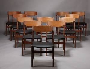 Dansk møbelproducent. Spisestole, teaktræ 12