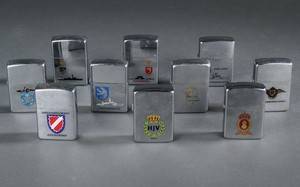 Samling af ældre Zippo lightere 10