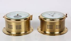 Schatz skibsur samt barometer af messing 2