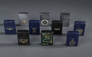 Samling af ældre Zippo lightere 10