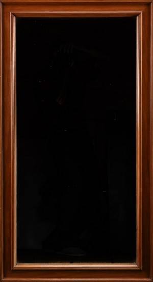 Spejl i ramme af mahogni