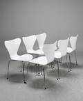 Arne Jacobsen, stolar 3107 Sjuan, 6 st 