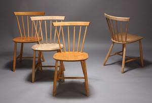 Poul M. Volther. Spisestole, model J46, bøgetræ 4 