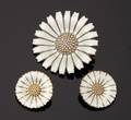 Marguerit sæt. Broche, øreclips A. Michelsen 2