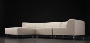 Nomad modulsofa betrukket med lyst læder