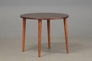 Rundt bord af teakeg, ca. 1950erne