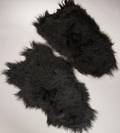 To økologiske islandske fåreskind - long wool. Blackbrown. 2