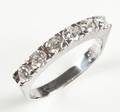 Ring af rhodineret guld med brillanter ca. 0.90 ct
