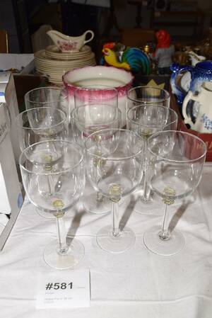 Vinglas 9 st, H 20 cm