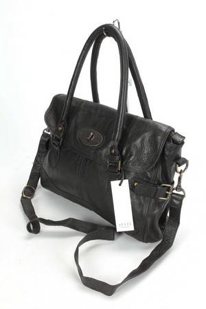 Still Leather Goods. Skuldertaske i sort læder 