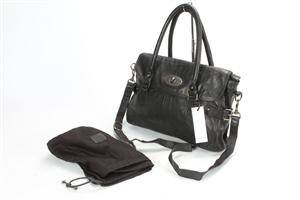 Still Leather Goods. Skuldertaske i sort læder 