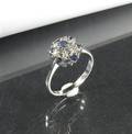 Ring in Weißgold mit Saphir und Diamant 