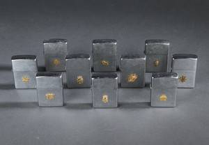 Samling af ældre Zippo ligthere 10