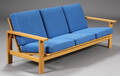 H. J. Wegner, tre-pers. sofa, egetræ 