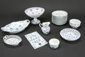Lot musselmalet porcelæn, tysk, enkelte danske. 19
