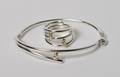 Smykkesæt - armring samt ring af sterling sølv. Rander sølv