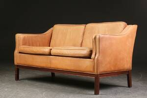 To-pers. sofa, læder
