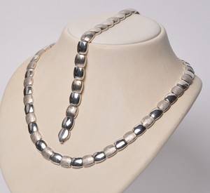 Randers Sølvvare, klassisk smykkesæt - halskæde samt armbånd af sterling sølv