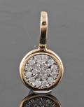 Diamond pendant in gold approx. 0.25ct