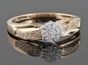 Diamond ring in gold approx. 0.27ct