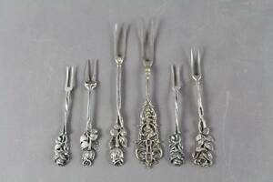 Plockgafflar i silver 6 st
