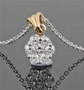 Diamond pendant in 18kt  set with diamonds 0.42 ct 