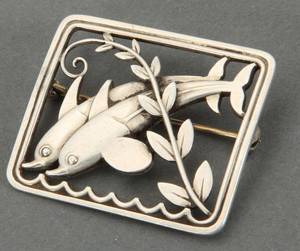 Georg Jensen broche af sterlingsølv dessin nr. 251