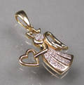 Diamantvedhæng. Ca. 0.25 ct