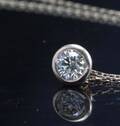 Pendant set with a brilliant cut diamond 0.30ct