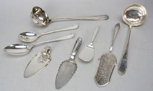 Diverse dele tagtøj, pletsølv 8