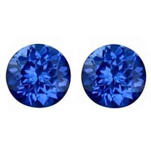 Par uindfattede tanzaniter - Ialt ca. 1.48 ct