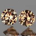 Par uindfattede diamanter. I alt ca. 0.07 ct