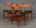 Seks spisestuestole af teak 6