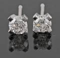 Earrings in 14k set with brilliant cut diamonds 0.50 ct 