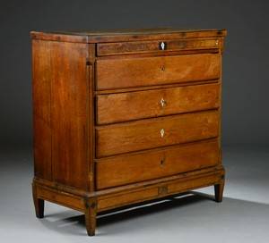 Empire dragskiste af egetræ, 1800-tallets begyndelse 