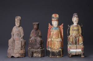 Figurer af træ Kina 1800 tallet 4
