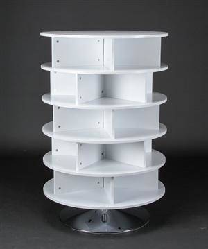 Moderne design multi rondel på krom drejesokkel. HVID