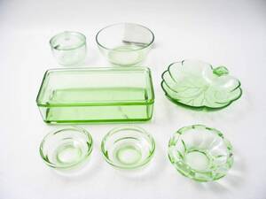 Glas, diverse grönt glas
