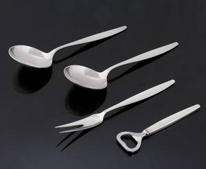 Tias Eckhoff for Georg Jensen. Cypres serveringsdele af sterlingsølv 4