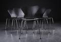 Arne Jacobsen. Stole, model 3107, sort lazur, ask 6 