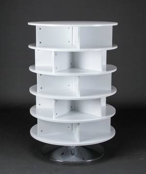 Moderne design multi rondel på krom drejesokkel. HVID