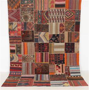 Orientalisk matta, Patchwork, Kelim mått 303x224