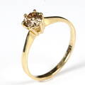 Solitaire ring, 14 kt guld. Diamant ca. 0.70 ct