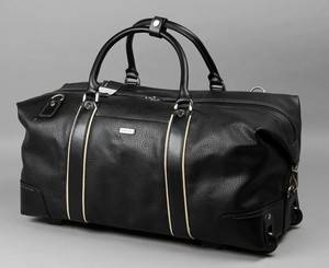 Apples. Rejsetaske i sort læder.