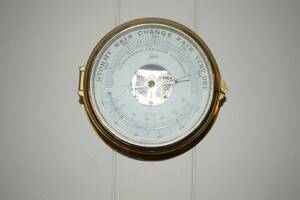 Skeppbarometer mässing Schatz