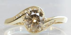Brillantring, ca. 0.98 ct.