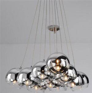 Loftlampe med glaskugler