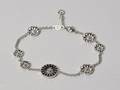 Georg Jensen - Daisy - armbånd med margueritter - Sterling sølv